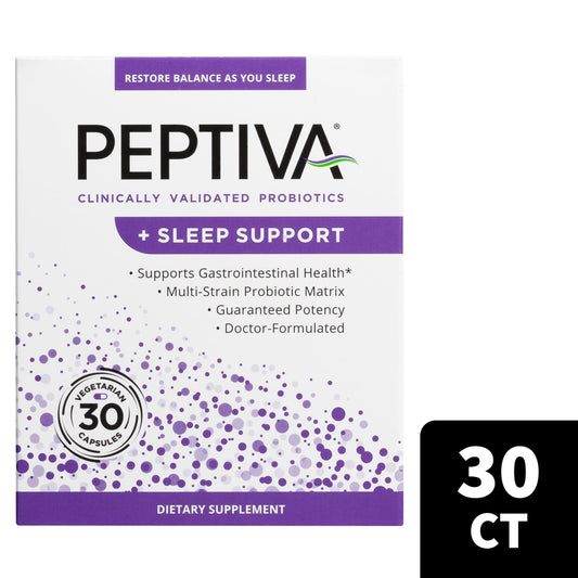 Probiotic and Sleep Support - 26 Billion CFU Multi-Strain Probiotic - Lactobacillus Acidophilus, Bifidobacterium, Melatonin, 30Ct